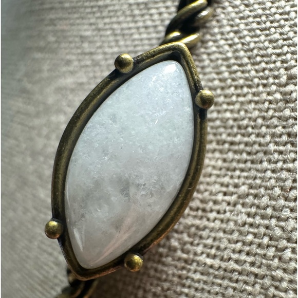 Silpada KR Moonstone, White Jade, and Swarovski Crystal Bronze Necklace - Picture 3 of 6